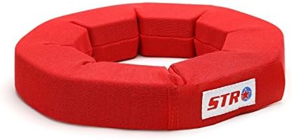 STR Race Neck Brace Helmet Support Protector Collar Oval, Autograss Red (Small (30-34cm))