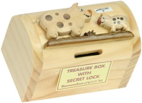 Kids Cute Pig Money Box Piggy Bank with Secret Lock! Birthday Gift for Boys, Girls &amp; Children of All Ages : Fun Traditional Treasure Chest Toy (Size 12 x 9 x 7cm)