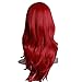 S-noilite® Women 23Inch Long Layer Full Head Wigs Cosplay Costume Party Fancy Dress Wine Red