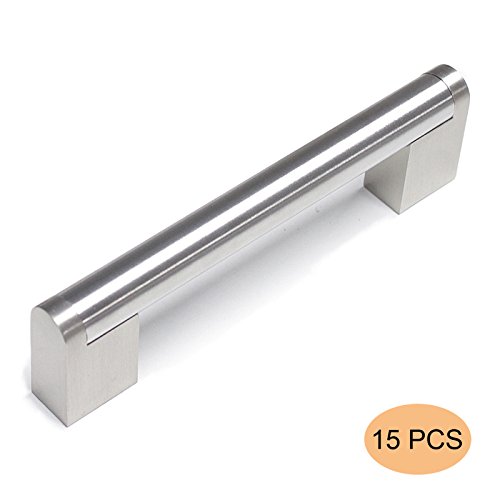 Preisvergleich Produktbild 15 Stück Hohle Edelstahl Küchenschrank Türgriffe Möbelgriffe Relinggriff Bohrlochabstand 96mm 4" PD214HSZ96
