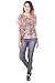 Saarvi Fashion Multicolor Half Sleeve Round Neck Printed Straight Georgatte Top RS.399.00