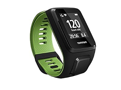 TomTom Runner 3 Cardio - Montre de Sport GPS - Bracelet Large Noir/Vert (ref 1RK0.001.00)