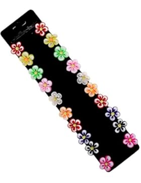 Yantu Mädchen Infant Kleinkind Bunte Blume Blüte Haar Pin Bobby Pin Kinder Haarspangen 10 Paar Verpackung