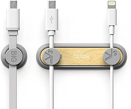 TUOYA Desktop Cable Clips &amp; Cord Management with Magnetic Design: Magnetic Cable Organizer with 3-pack Cable Buckles for Phone USB Cable (less than 4mm) (Grey)