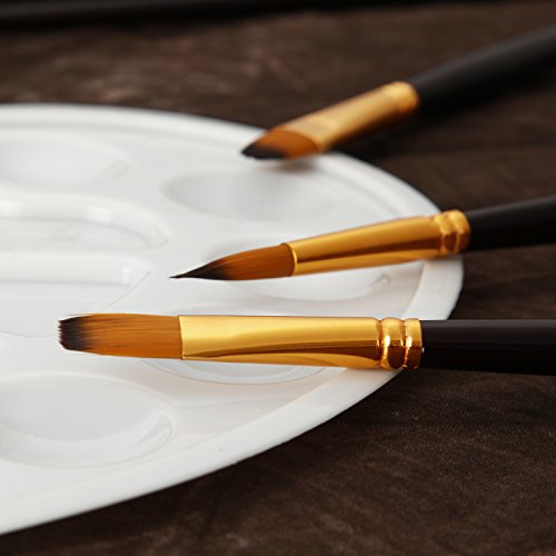 Artify 15 teiliges Pinsel-Set perfekt für Acryl Ölmalerei Aquarell Gouache und Gesichtsmalerei| Langstiel Künstlerpinsel mit Verstautasche| Aufklappbarer Stand| für Student oder Künstlerstufe - 7