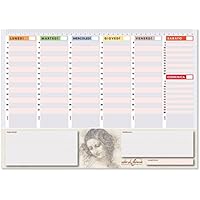 Planner settimanale 42x30 - agenda planner da tavolo perpetua - Leda