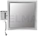 Produktbild VELMA - SATIN SQUARE - LED2208 5x - Eleganter hochwertiger beleuchteter LED Kosmetikspiegel mit neuester LED Technik + 36 weißen LED-Dioden und mit satiniertem Acryl-Leuchtrand - 5-Fach Vergrößerung - Hochglanz verchromtes Messing - Premium-Qualität !