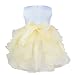 TiaoBug Baby Girls Party Dress Princess Organza Ruffle Wedding Bridesmaid Pageant Dresses Beige 18-24 Months