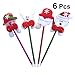 Produktbild Toyvian 6 stücke Weihnachten Kugelschreiber mit LED leuchten Mix Muster Geschenk Stifte für Weihnachten Urlaub Festliche Party Favors Studenten Bürobedarf