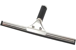 SagaSave Fönsterskrapa, professionell glasklennorkare med handtag för badrumsdörr, spegel och golv (35 cm)