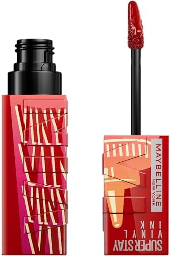 Maybelline New York Superstay Vinyl Ink - Inchiostro per labbra liquido opaco, 200 Salsa, 4.2 ml
