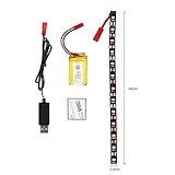 Unabhängige Stromversorgung: Die Lichtleiste ist energieeffizient und wird von einem extra kleinen Akku gespeist. Keine Notwendigkeit, Batterie von Ihrer Drohne zu konkurrieren.