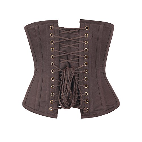Spiral-Steel-Boned-Brown-Waist-Shaper-Corset-in-100-Cotton
