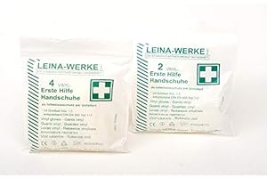LEINA-WERKE Leinawerke 43015 First Aid Gloves 100 Vinyl Gloves XL 1 Pack
