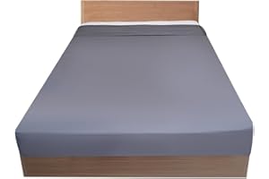 ANSIO® Small Double Fitted Sheet Soft Brushed Microfibre Fabric – Extra Deep Pocket 35cm – All-Around Elastic – OEKO-TEX Certified – Easy Care & Naturally Smooth After Wash - Grey