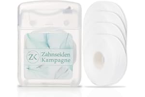ZAHNSEIDENKAMPAGNE Hilo dental expandido esponjoso sin encerar (dispensador + 300 m)