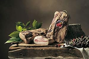 Italienische Guanciale di Sauris - Schweinebacke leicht gräuchert und luftgetrocknet aus dem Carnia Tal, Wolf Sauris (1000 gr)