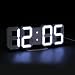 Produktbild LED Digitale Wanduhr Tischuhr Nachttisch Uhr mit LED Anzeige, Wand Wecker mit modernen Zahlen Design, Helligkeit Einstellbar, 3D-Display, Weiß