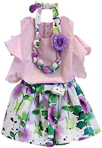 Aile Rabbit Cute Pink Cold Shoulder Top and Short Set