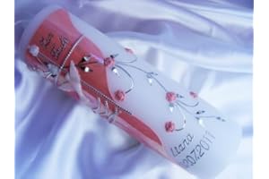 ZYZYZK Taufkerze Kommunionkerze Junge Mädchen 250/70 mm VT-03 inkl. Zubehör für selbstbeschriften