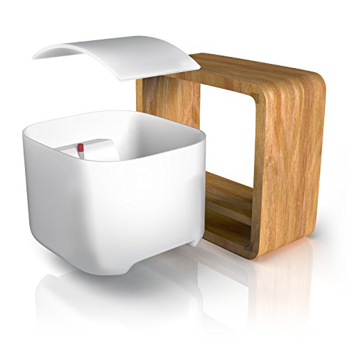 Arendo – Aroma Duftöl Diffuser | Bambus / Milchglas | Ultraschall Technologie | max. 1200ml Füllmenge | geräuscharmer/leiser Betrieb | energieeffizient | edles Bambus / Glas-Design - 3
