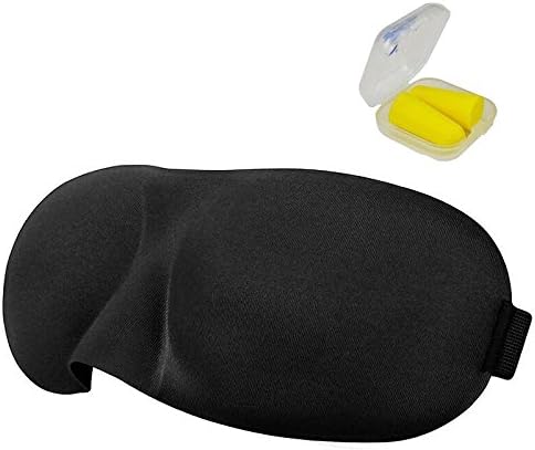 Eye Mask Sleep Mask for Men and Women Boys and Girls, LeiTop Sleeping Mask Light Blocking Lightweight Better for Nap & Travel & Sleeptime with Sound Insulation Earplug