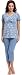 Be Mammy Women's Maternity Pyjamas BE20-116 (Blue, M)