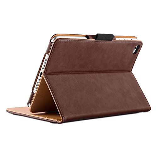 iPad Mini Hülle – JAMMYLIZARD Ledertasche Smart Cover mit Standfunktion für iPad Mini 4. 3. 2. & 1. Generation, BRAUN & HONIG, [MIT STIFT-HALTER] - 3
