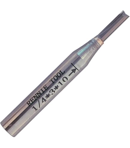 SpeTool Fresa A Candela In Carburo 1/8″ – Singola Scanalatura, Gambo 1/4″, Rivestimento TAC – Per CNC, Plastica, Alluminio, PVC