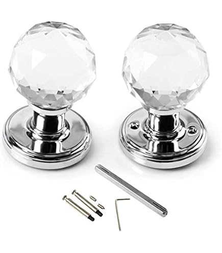 Infinity Decor Porcelain Door Knob – Mortice Lock Knob In Ivory Crackle, Polished Chrome, Or Bronze, 65mm Rose, Pair With Fixings - View #10