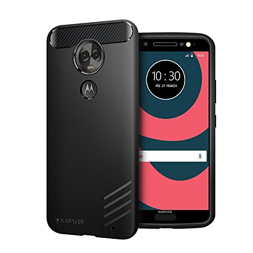 KAPAVER® Motorola Moto G6 Plus Back Cover Case Premium Tough Rugged Solid Black Shockproof Slim Armor Back Cover Case for Motorola Moto G6 Plus (Pilot)