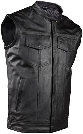 SOA Motorcycle Sons of Anarchy Black Leather Biker Vest