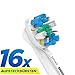 Produktbild Belmed Ersatzbürsten für Oral B - (EB25) voll kompatibel mit Braun Oralb Vitality, Pro Health, TriZone, Advance Power, Genius 8900, 9000, Professional Care, Triumph und Deep Sweep aufsteckzahnbürsten - Oral B Aufsteckbürsten - Aufsätze(16)