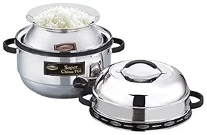 SREERAM Stainless Steel Super China Pot Thermal Rice Cooker (Large, 1 Kg)