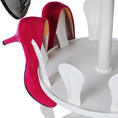 WOLTU SR0018 Schuhregal Schuhkarussell Stiefelregal Klemmregal Teleskopregal Teleskop Schuhständer Schuhablage Schuhaufbewahrung Drehbar - 2