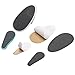 TRIXES Vibrating Exfoliating Hair Removal 6 Pad Set for Smooth Skin on Legs Arm Face Top Lip