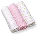 Super Soft Muslin Nappies 70 x 70 cm (Pack of 3) 100% Pure Cotton 7306