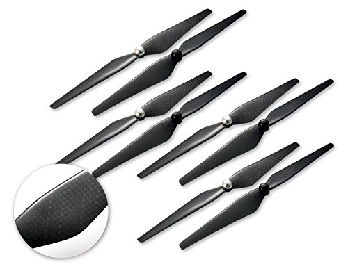 Preisvergleich Produktbild 8 Stück DJI Inspire 1 1345 Kohlefaser selbstbefestigende Selbstsichernde Selbstanziehend Luftschraube Propeller Prop Propellerblätter Ccw + Cw für DJI Inspire 1 Quadcopter - Schwarz