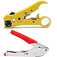 Inditrust rg6-stripper-tool 2pc Combo Compression Tool & Stripping Tool for Wire Cables Manual Crimper