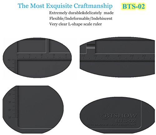 BTSHOW Silikon Lötunterlage/Lötmatte Hitzebeständige Projektmatte/Soldering Mat Tisch-Arbeitsmatte Hitzeschutzmatte, Schweißmatte, Schweißen Profi Silikon Reparaturmatte zum Hochtemperatur Lötstation, Lötkolben, Heissluftgebläse, Werkbank Reparatur Operator Station für Elektronikreparatur 33X21CM - 5