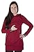 Mija – 2 in 1 Maternity & Nursing breastfeeding warm Hoodie Top Pullover 3077A (12, Burgundy)