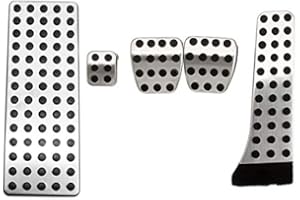 Ivyoiux 5PC Auto Pedal Abdeckung ZubehhR mit FuuStüTze für Mercedes W203 W222 W213 W205 W204 W211 W212 W210 X204 W218