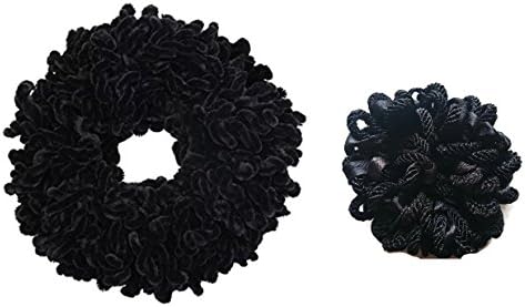 2 x HIJAB VOLUMIZING (1SMALL &amp;1 LARGE) VELVET SYNTHETIC KHALEEJI SCRUNCHIE JI VOLUMIZER HAIR BUN ABAYA HIJAB