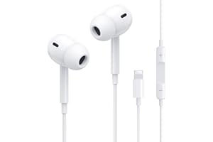 BEAMINGNET iPhone Kopfhörer mit Kabel [MFi-Zertifiziert] Ohrhörer mit Lightning Anschluss Mikrofon und Lautstärkeregler, Kompatibel mit iPhone 14/13/12/11/Pro/SE/X/XS/XR/8/7 Unterstützt Alle iOS Systeme - Weiß