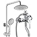 Produktbild Shower set Badezimmer-Regen-Mischer-Duschkombo-Satz an der Wand befestigte höhenverstellbare Niederschlags-Duschkopf-System-Polierchrom