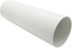 Kair Plastic Ducting Pipe 100mm - 350mm Short Length - Rigid Straight Duct Channel