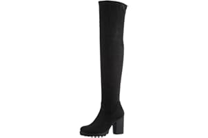 Elara Botas Mujer Overknee High Heels Tacón Alto Chunkyrayan