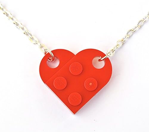LEGO ® Heart Necklace (RED) Wedding, Girlfriend, Valentines