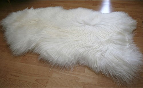 World of Leather Islandés Alfombra De Piel De Oveja Genuina, Mejor Calidad (x- pequeño 90 cm)