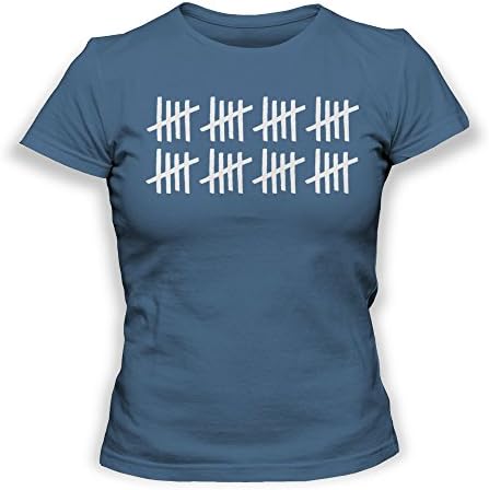 Paranoid Penguin 40th Birthday T-Shirt - Womens Ladies 40th Birthday Gift (Medium, Blue)